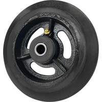 Roue en caoutchouc moul&eacute;, 6'' (152 mm) dia. x 1-1/2" (38 mm) la, Capacit&eacute; de 450 lb (204 kg) Trail Hammer and Bolt
