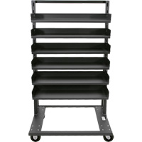 Single-Sided Heavy Duty A-Frame Cart with 6 Trays, 38" x 25" x 63", 2500 lbs. Capacity Trail Hammer and Bolt