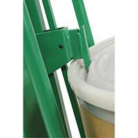 Powered Drum Hand Truck with Pneumatic Wheels Trail Hammer and Bolt