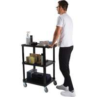 Chariot utilitaire avec tablette plate, 3 tiers, 18-1/8" x 37-3/8" x 27-3/4", Capacit&eacute; 330 lb Trail Hammer and Bolt