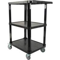Chariot utilitaire avec tablette plate, 3 tiers, 18-1/8" x 37-3/8" x 27-3/4", Capacit&eacute; 330 lb Trail Hammer and Bolt
