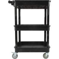 Chariot utilitaire avec tablette &agrave; bordure profonde, 3 tiers, 19" x 39-1/2" x 28-1/4", Capacit&eacute; 330 lb Trail Hammer and Bolt