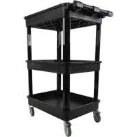 Chariot utilitaire avec tablette &agrave; bordure profonde, 3 tiers, 19" x 39-1/2" x 28-1/4", Capacit&eacute; 330 lb Trail Hammer and Bolt