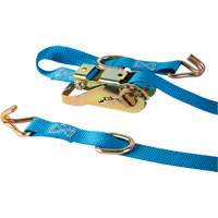 Ratchet Strap, J-Hook, 1" W x 16' L, 835 lbs. (379 kg) WLL Trail Hammer and Bolt