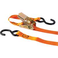 Tendeur d'arrimage &agrave; cliquet, Crochet en S, 12' , 1" , Charge d'utilisation max. 2200 lb (998 kg) Trail Hammer and Bolt