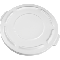 Round Brute&reg; Tops, Flat Lid, Plastic/Polyethylene, Fits Container Size: 19-7/8" Dia. Trail Hammer and Bolt