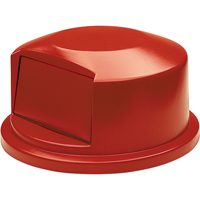 Round Brute&reg; Tops, Dome Lid, Plastic/Polyethylene, Fits Container Size: 24" Dia. Trail Hammer and Bolt