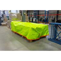 B&acirc;che tiss&eacute;e robuste haute visibilit&eacute;, Poly&eacute;thyl&egrave;ne, Vert/Orange, 16' x 20' x 12 mils Trail Hammer and Bolt