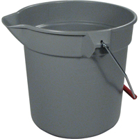 Seau Brute, Capacit&eacute; de 2.5 gal. US (10 pintes), Gris Trail Hammer and Bolt