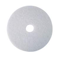 Floor Pad, 17", Polish, White Trail Hammer and Bolt