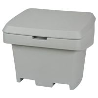 Heavy-Duty Outdoor Salt and Sand Storage Container, 30" x 24" x 24", 5.5 cu. Ft., Grey Trail Hammer and Bolt