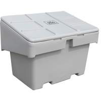 Contenants pour sel & sable SOS, Avec Moraillon, 42" x 29" x 30", 11 pi³, Gris Trail Hammer and Bolt