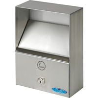 Smoking Receptacles, Wall-Mount, Stainless Steel, 1 Litres Capacity, 9" Height Trail Hammer and Bolt