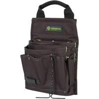 Sac &agrave; outils, Nylon, 7 pochettes, Noir Trail Hammer and Bolt