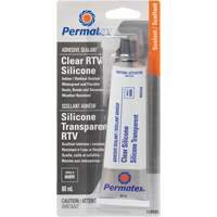 RTV Adhesive Sealant, 80 ml, Tube, Clear Trail Hammer and Bolt
