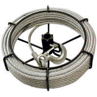 Assemblage de c&acirc;ble de 66' JGP-150A 1-1/2 tonne pour chariot-palans JET Trail Hammer and Bolt