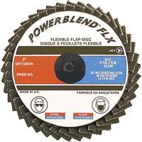 Disque &agrave; lamelles &agrave; rouler Powerblend FLX, 3" x Grain 120, Alumine de zirconium Trail Hammer and Bolt