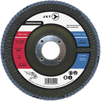 Disque &agrave; lamelles POWERBLEND, 5" x 7/8", Type 29, Grain Z40, Alumine de zirconium Trail Hammer and Bolt