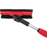 Balai &agrave; neige avec t&ecirc;te pivotante, T&eacute;lescopique, lame , 52" Longueur, Noir/Rouge Trail Hammer and Bolt