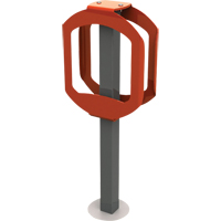 Bike Stop Bike Racks, Steel, 2 Bike Capacity Trail Hammer and Bolt