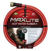 Hot Water Hose, Rubber, 3/4" dia. x 50' L Trail Hammer and Bolt