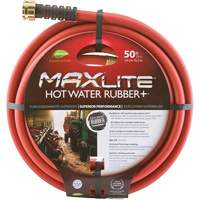 Hot Water Hose, Rubber, 5/8" dia. x 50' L Trail Hammer and Bolt