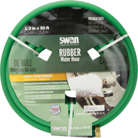 Professional-Grade Green Garden Hose, Rubber, 1/2" dia. x 100' Trail Hammer and Bolt