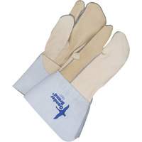 One-Finger Leather Mitts, Grain Cowhide, Size 11 Trail Hammer and Bolt