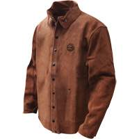 Gander Brand Split Cowhide Welding Jacket, Leather, Large, Brown Trail Hammer and Bolt