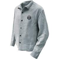 Welder Jacket, Leather, 2X-Large, Grey Trail Hammer and Bolt