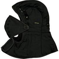 CarbonX&reg; FR Hardhat Liner with Face Mask, Black, Cotton/Jersey/Twill Trail Hammer and Bolt