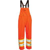 Journeyman&reg; 300D Bib Pants, Polyester, Large, High Visibility Orange Trail Hammer and Bolt