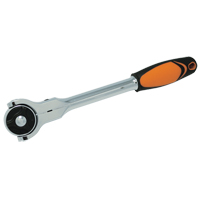 Quick-Release Swivel Ratchet Wrench, 3/8" Drive, Cushion Grip Handle Trail Hammer and Bolt