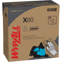 Chiffons &agrave; usage prolong&eacute; X80 WypAll, Robuste, 16-4/5" lo x 9" la Trail Hammer and Bolt