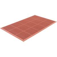 Tapis de s&eacute;rie Competitor, &agrave; fentes, 3' x 5' x 7/8", Orange, Caoutchouc naturel Trail Hammer and Bolt