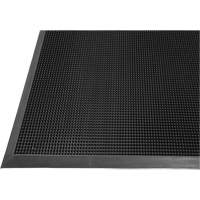 Gritstop Fingermat Matting, Rubber, Scraper Type, Textured Pattern, 2' x 2-2/3', Black Trail Hammer and Bolt