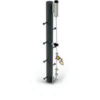 Support avec &eacute;cartement pour mat en acier Lad-Saf Trail Hammer and Bolt