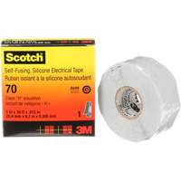 Scotch&reg; Self-Fusing Silicone Rubber Electrical Tape, 25.4 mm (1") x 9 m (30'), Grey, 12 mils Trail Hammer and Bolt