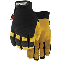 Flextime Water Resistant Gloves, Grain Goatskin Palm, Size Large Trail Hammer and Bolt