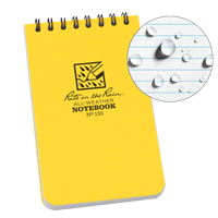 Pocket Top-Spiral Notebook, Soft Cover, Yellow, 100 Pages, 3" W x 5" L Trail Hammer and Bolt
