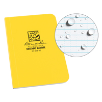 Livre m&eacute;mo, Couverture souple, Jaune, 112 Pages, 3-1/2" , 5"  Trail Hammer and Bolt