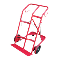 Cylinder Cart, Mold-on Rubber Wheels, 25-1/2"W x 7"L Base, 350 lbs. Trail Hammer and Bolt