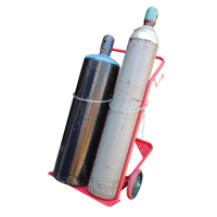 Cylinder Cart, Mold-on Rubber Wheels, 25-1/2"W x 7"L Base, 350 lbs. Trail Hammer and Bolt