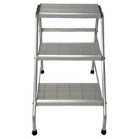 Aluminum Step Stand, 3 Steps, 34-9/16" x 22-13/16" x 30" High Trail Hammer and Bolt