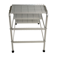 Aluminum Step Stand, 3 Steps, 34-9/16" x 22-13/16" x 30" High Trail Hammer and Bolt