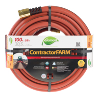 Contractor/FARM Water Hose, PVC, 5/8" dia. x 100' Trail Hammer and Bolt
