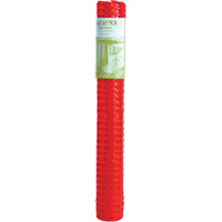 Plastic Snow Fence, 50' L x 4' W, Orange Trail Hammer and Bolt
