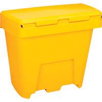 Bacs d'entreposage pour sel & sable, Avec Moraillon, 21" x 27" x 26", 4,24 pi³, Jaune Trail Hammer and Bolt