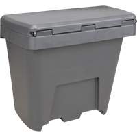 Bacs d'entreposage pour sel & sable, Avec Moraillon, 21" x 27" x 26", 4,24 pi³, Gris Trail Hammer and Bolt