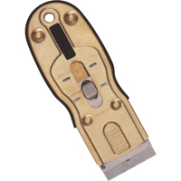 Ergonomic Razor Scrapers, Carbon Steel Blade, 1-1/2" Wide, Rubber Handle Trail Hammer and Bolt